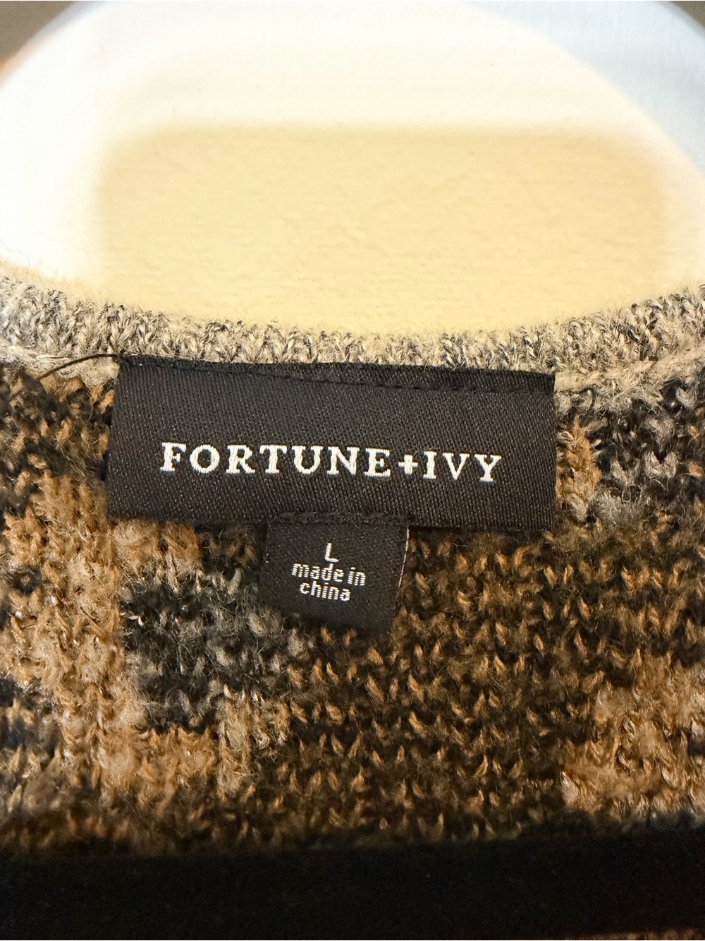 Fortune + Ivy Leopard Print Open Front Cardigan Sweater - Picture 2 of 3